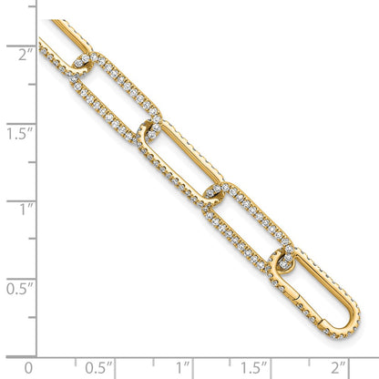 True Origin Lab Grown Diamond VS+ F+ 8 in with 1 in extension Complete Link Bracelet