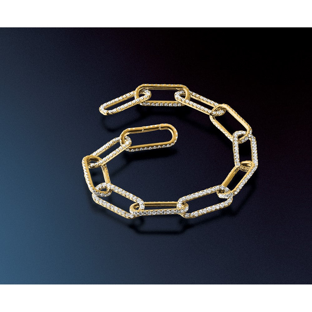 True Origin Lab Grown Diamond VS+ F+ 8 in with 1 in extension Complete Link Bracelet