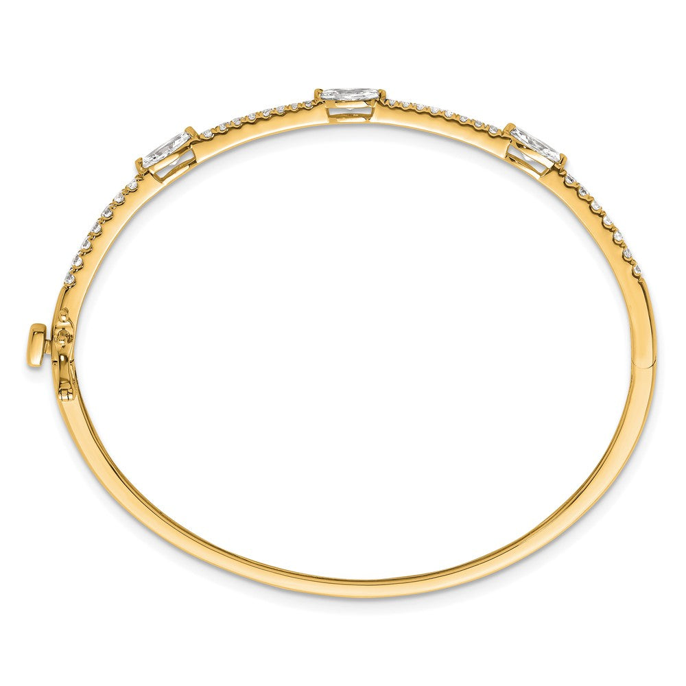 True Origin Lab Grown Diamond VS+ F+ 6.75 in Complete Hinged Bangle