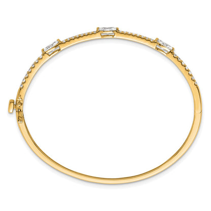 True Origin Lab Grown Diamond VS+ F+ 6.75 in Complete Hinged Bangle