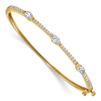 True Origin Lab Grown Diamond VS+ F+ 6.75 in Complete Hinged Bangle