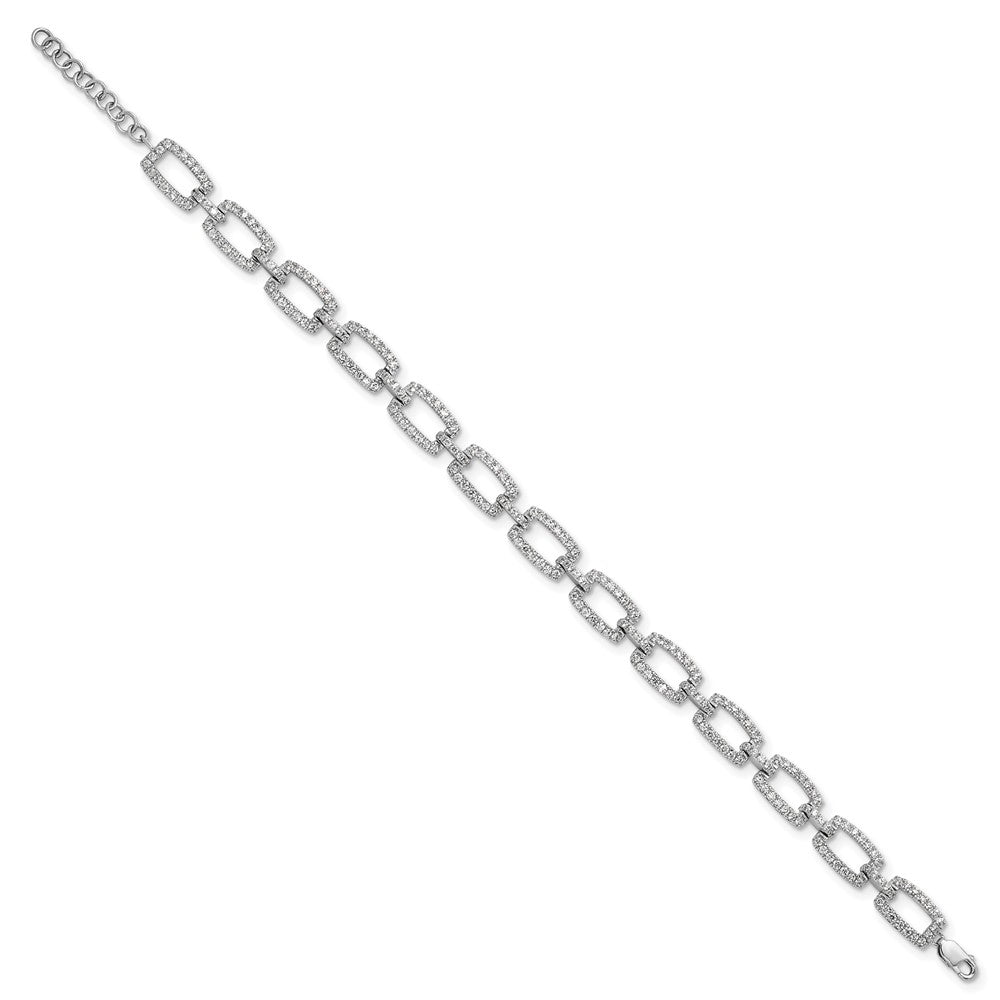 True Origin Lab Grown Diamond VS+ F+ 7 in with 1 in extension Complete Link Bracelet