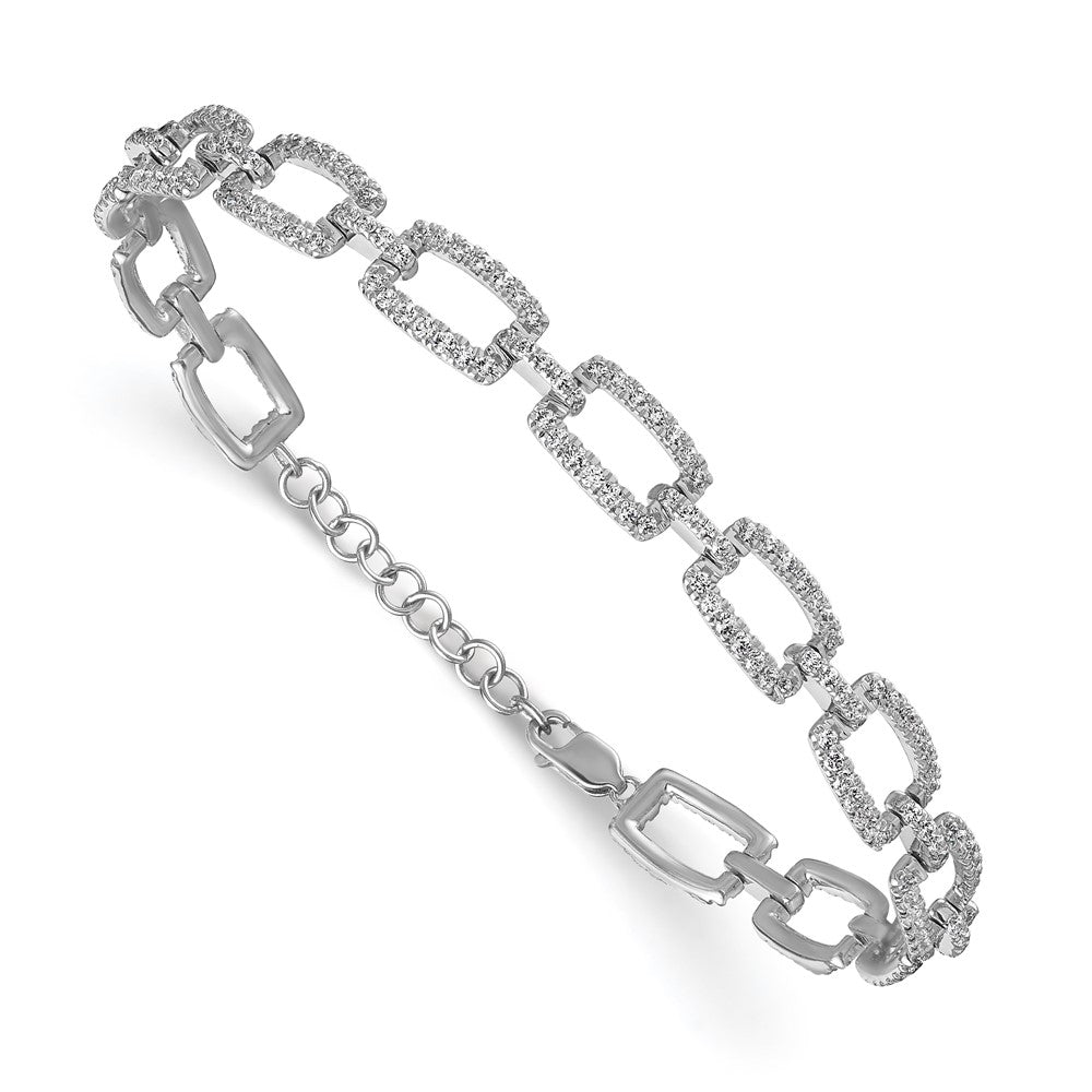 True Origin Lab Grown Diamond VS+ F+ 7 in with 1 in extension Complete Link Bracelet