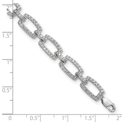 True Origin Lab Grown Diamond VS+ F+ 7 in with 1 in extension Complete Link Bracelet