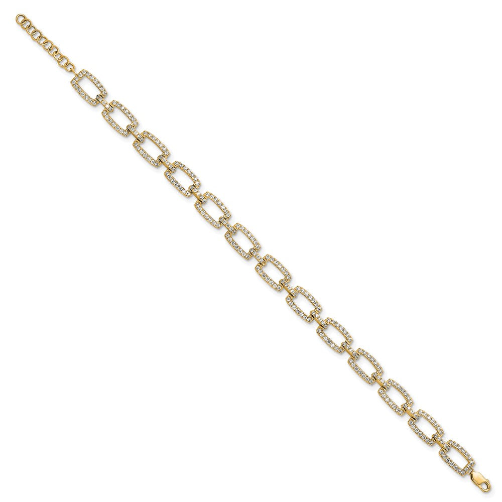 True Origin Lab Grown Diamond VS+ F+ 7 in with 1 in extension Complete Link Bracelet