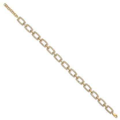 True Origin Lab Grown Diamond VS+ F+ 7 in with 1 in extension Complete Link Bracelet