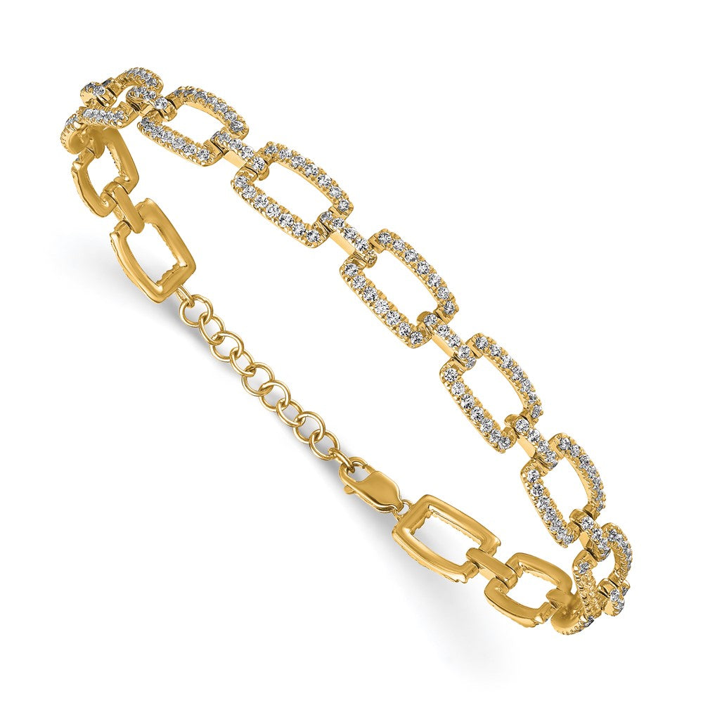 True Origin Lab Grown Diamond VS+ F+ 7 in with 1 in extension Complete Link Bracelet
