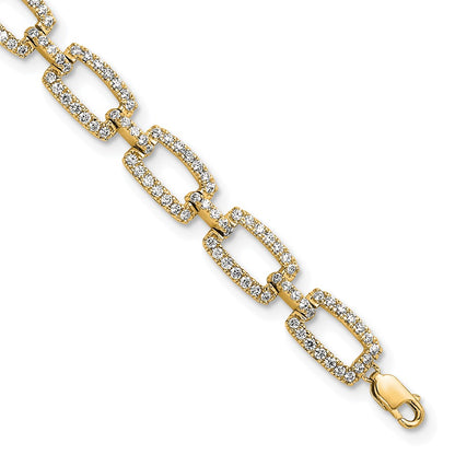 True Origin Lab Grown Diamond VS+ F+ 7 in with 1 in extension Complete Link Bracelet