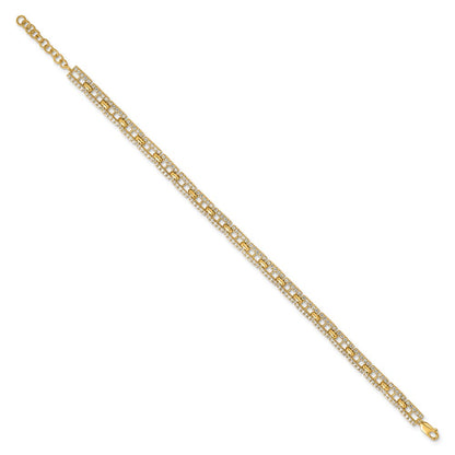 True Origin Lab Grown Diamond VS+ F+ 7 in with 1 in extension Complete Link Bracelet