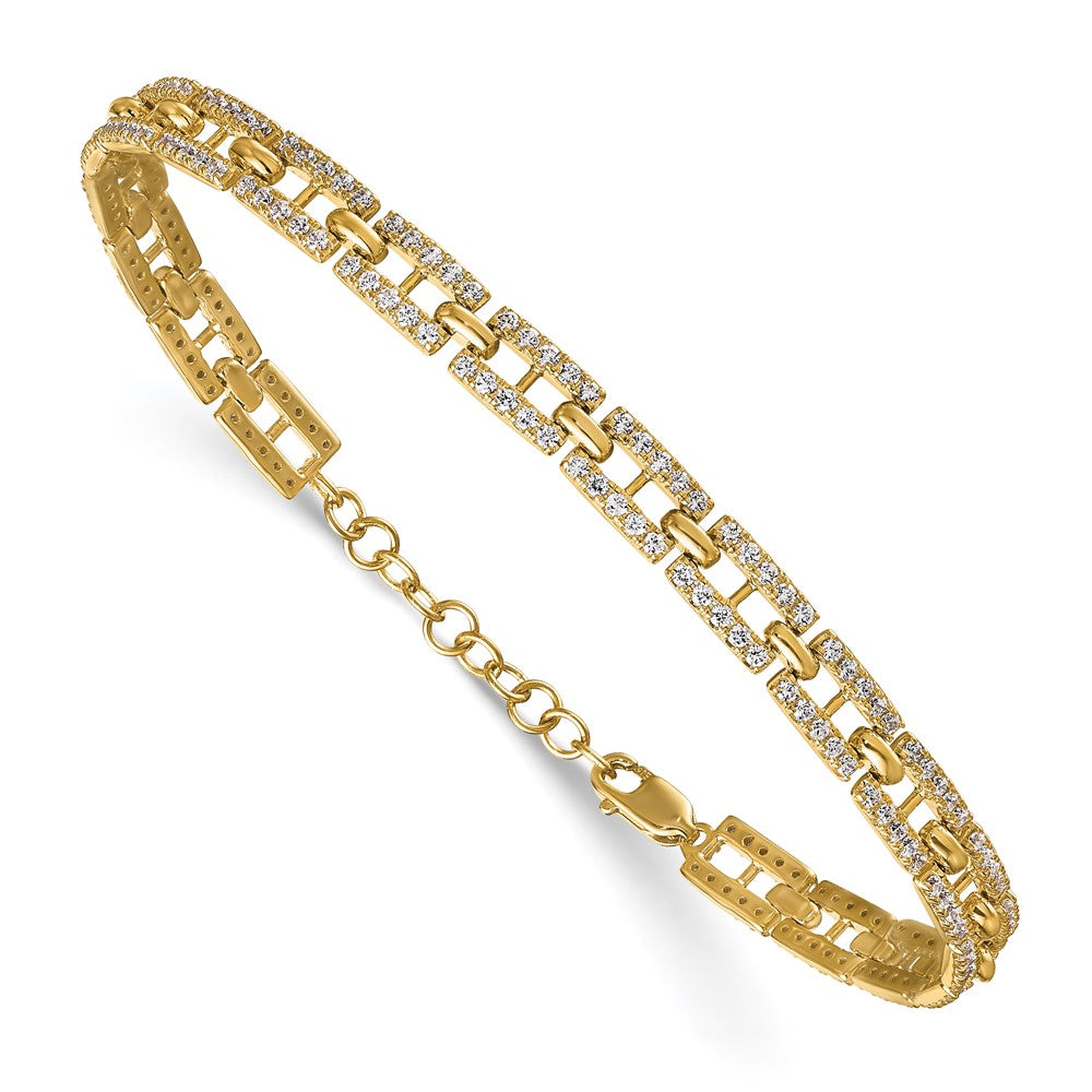 True Origin Lab Grown Diamond VS+ F+ 7 in with 1 in extension Complete Link Bracelet