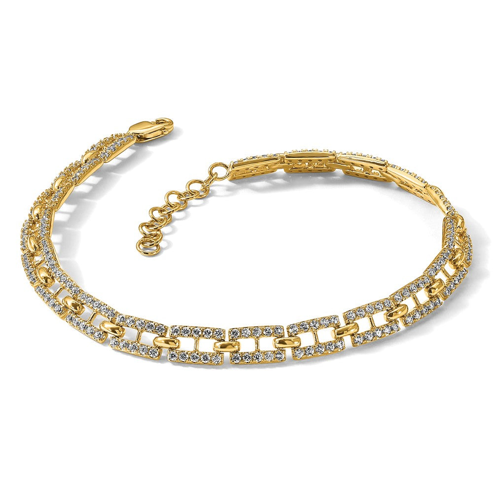 True Origin Lab Grown Diamond VS+ F+ 7 in with 1 in extension Complete Link Bracelet