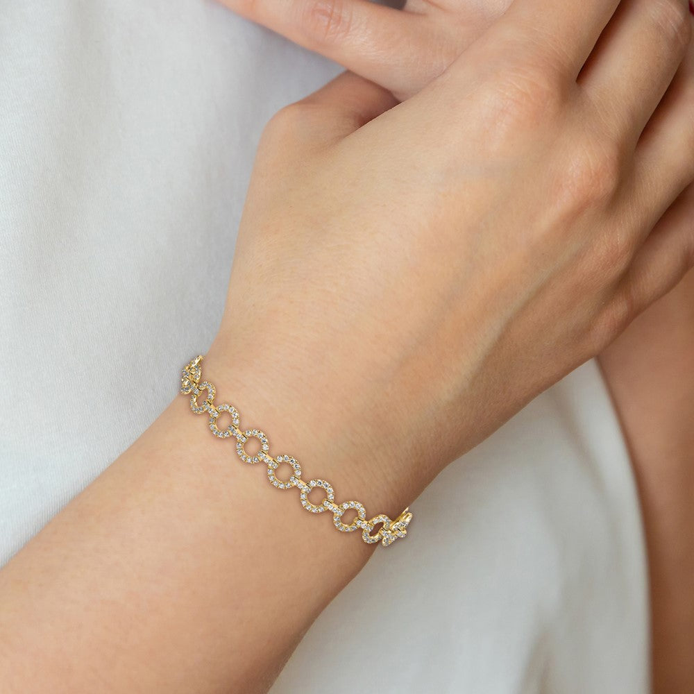 True Origin Lab Grown Diamond VS+ F+ 7 in with 1 in extension Complete Link Bracelet