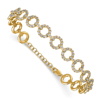 True Origin Lab Grown Diamond VS+ F+ 7 in with 1 in extension Complete Link Bracelet
