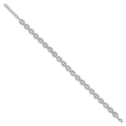 True Origin Lab Grown Diamond VS+ F+ 7 in with 1 in extension Complete Anchor Link Bracelet