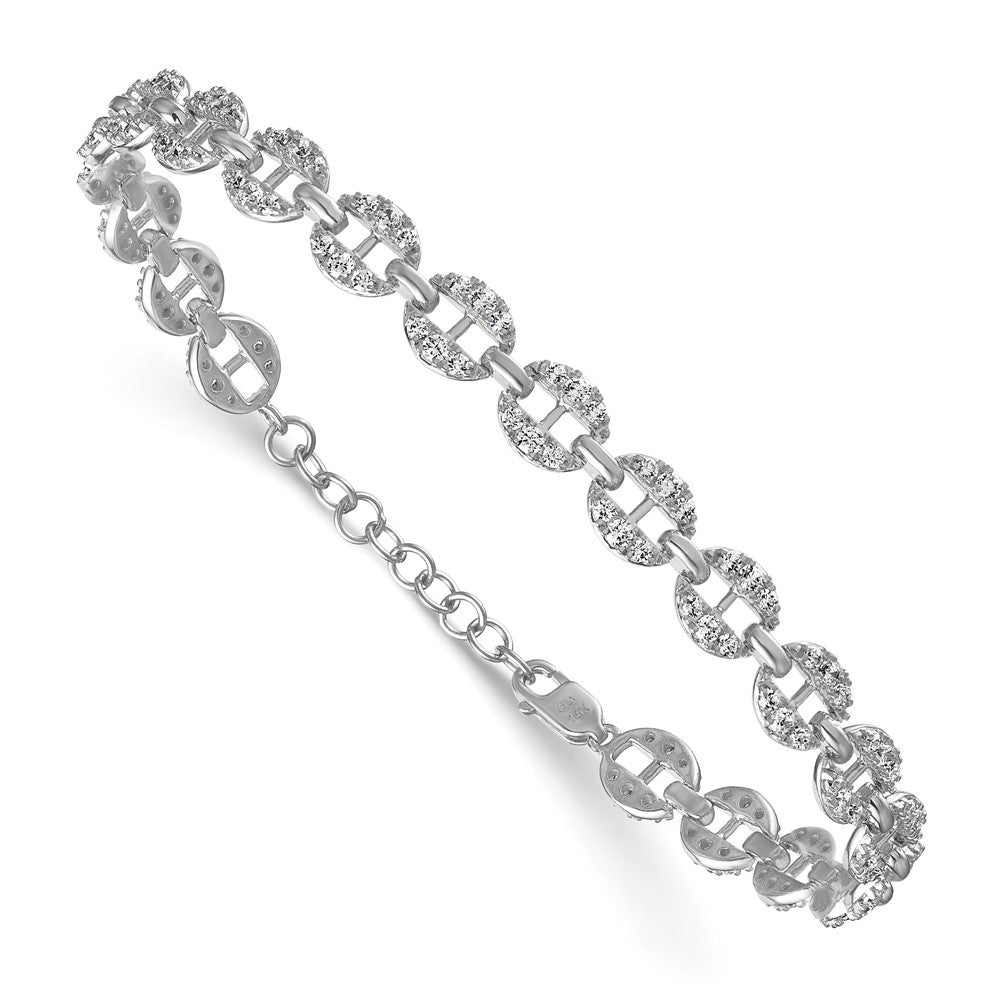True Origin Lab Grown Diamond VS+ F+ 7 in with 1 in extension Complete Anchor Link Bracelet