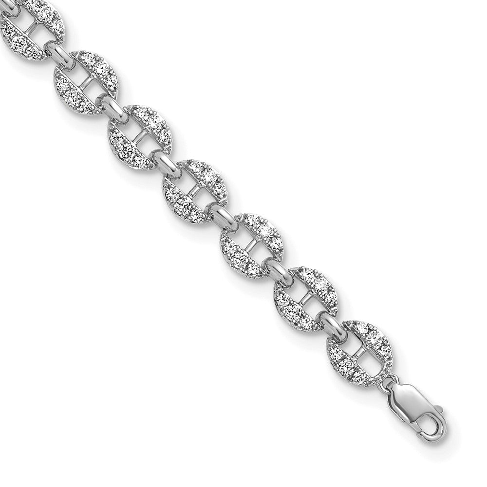 True Origin Lab Grown Diamond VS+ F+ 7 in with 1 in extension Complete Anchor Link Bracelet