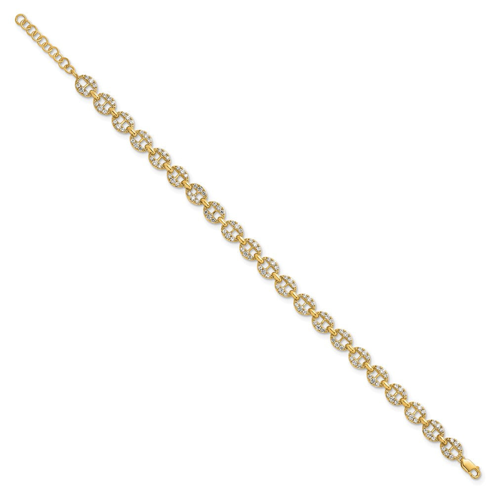 True Origin Lab Grown Diamond VS+ F+ 7 in with 1 in extension Complete Anchor Link Bracelet