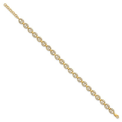 True Origin Lab Grown Diamond VS+ F+ 7 in with 1 in extension Complete Anchor Link Bracelet