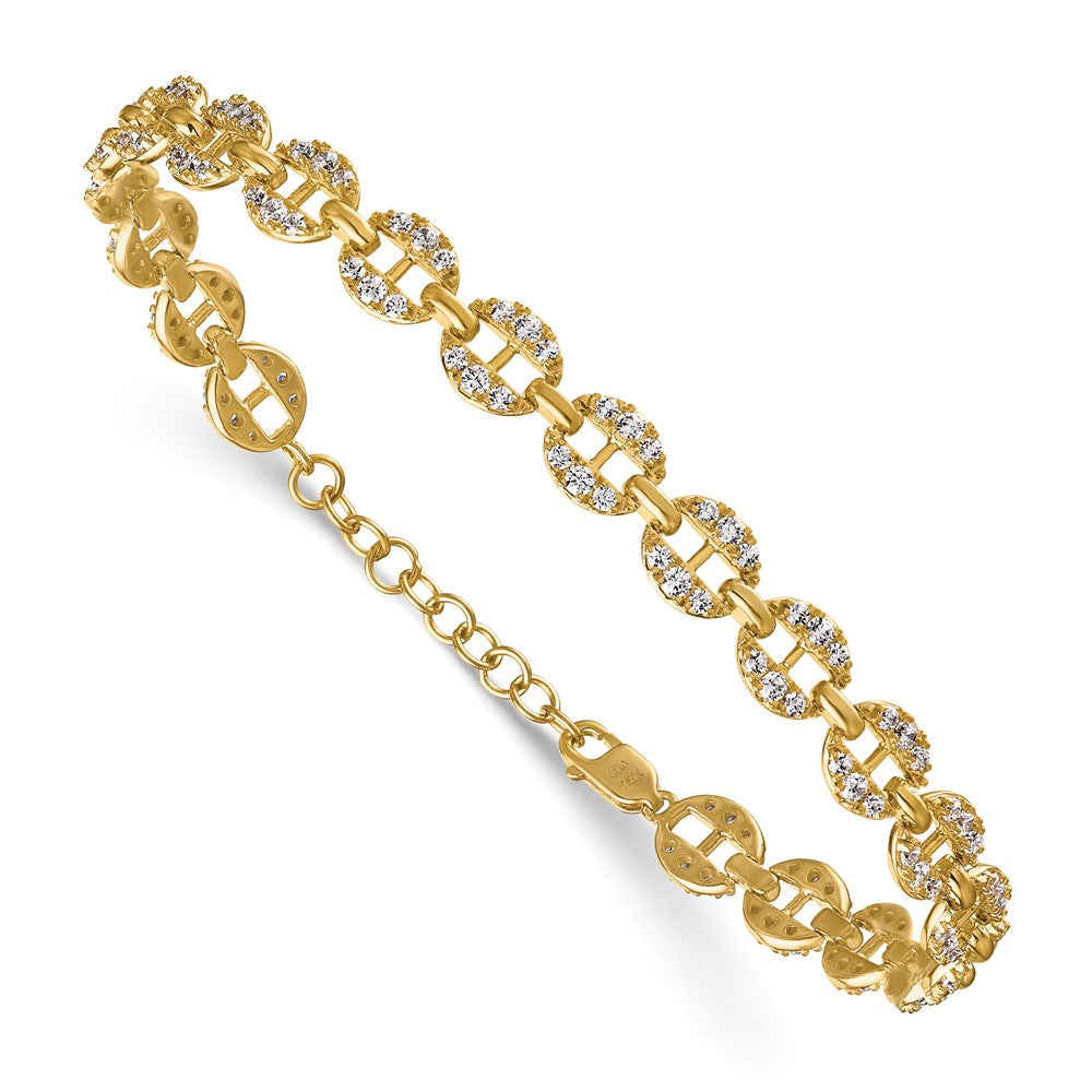 True Origin Lab Grown Diamond VS+ F+ 7 in with 1 in extension Complete Anchor Link Bracelet