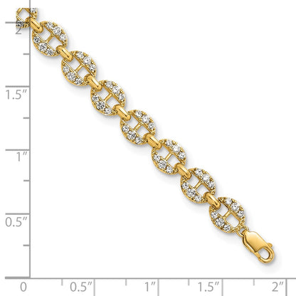 True Origin Lab Grown Diamond VS+ F+ 7 in with 1 in extension Complete Anchor Link Bracelet