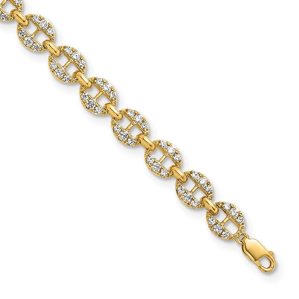 True Origin Lab Grown Diamond VS+ F+ 7 in with 1 in extension Complete Anchor Link Bracelet