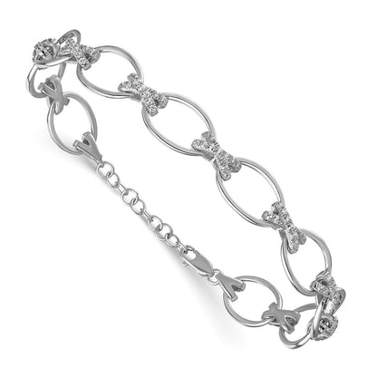 True Origin Lab Grown Diamond VS+ F+ 7 in with 1 in extension Complete X and O Bracelet