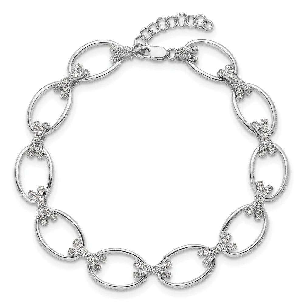 True Origin Lab Grown Diamond VS+ F+ 7 in with 1 in extension Complete X and O Bracelet