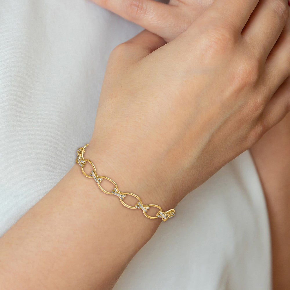 True Origin Lab Grown Diamond VS+ F+ 7 in with 1 in extension Complete X and O Bracelet