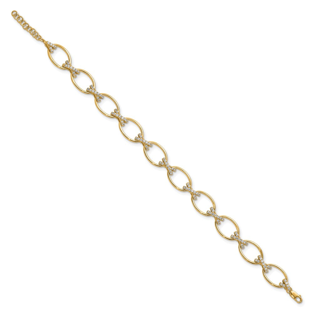 True Origin Lab Grown Diamond VS+ F+ 7 in with 1 in extension Complete X and O Bracelet