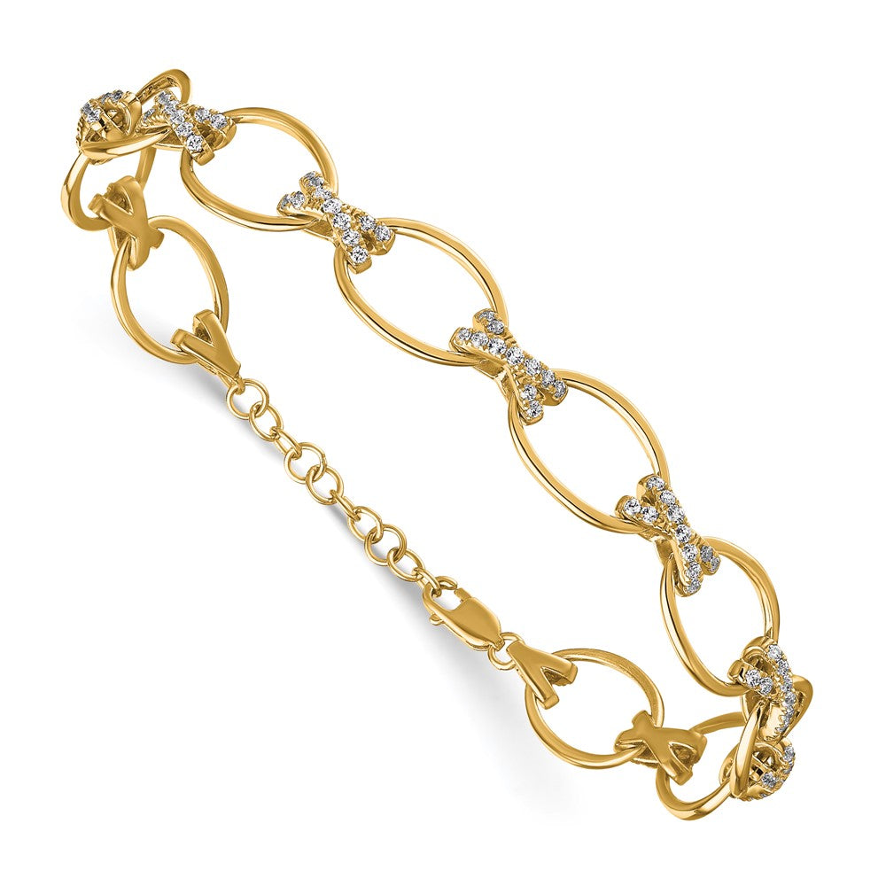 True Origin Lab Grown Diamond VS+ F+ 7 in with 1 in extension Complete X and O Bracelet