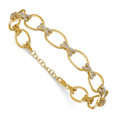 True Origin Lab Grown Diamond VS+ F+ 7 in with 1 in extension Complete X and O Bracelet