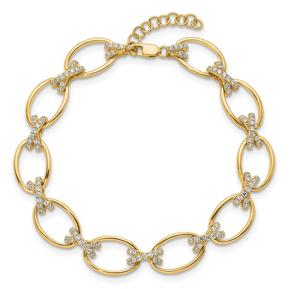 True Origin Lab Grown Diamond VS+ F+ 7 in with 1 in extension Complete X and O Bracelet