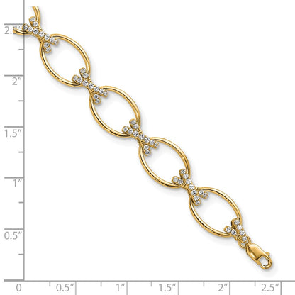 True Origin Lab Grown Diamond VS+ F+ 7 in with 1 in extension Complete X and O Bracelet