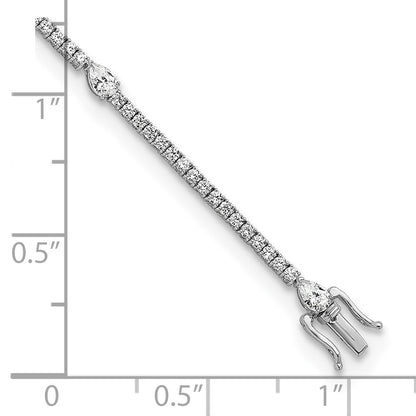 True Origin Lab Grown Diamond VS+ F+ Pear Center 7 in Complete Bracelet