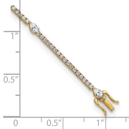 True Origin Lab Grown Diamond VS+ F+ Pear Center 7 in Complete Bracelet