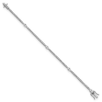 True Origin Lab Grown Diamond VS+ F+ Marquise Center 7 in Complete Bracelet
