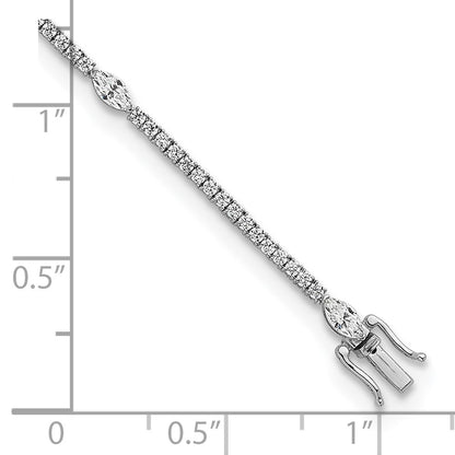 True Origin Lab Grown Diamond VS+ F+ Marquise Center 7 in Complete Bracelet
