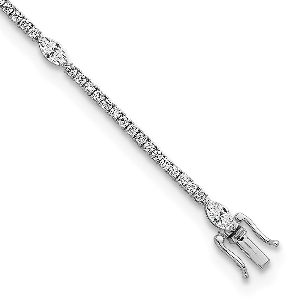 True Origin Lab Grown Diamond VS+ F+ Marquise Center 7 in Complete Bracelet