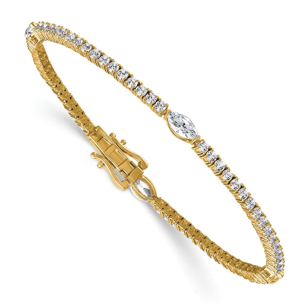 True Origin Lab Grown Diamond VS+ F+ Marquise Center 7 in Complete Bracelet