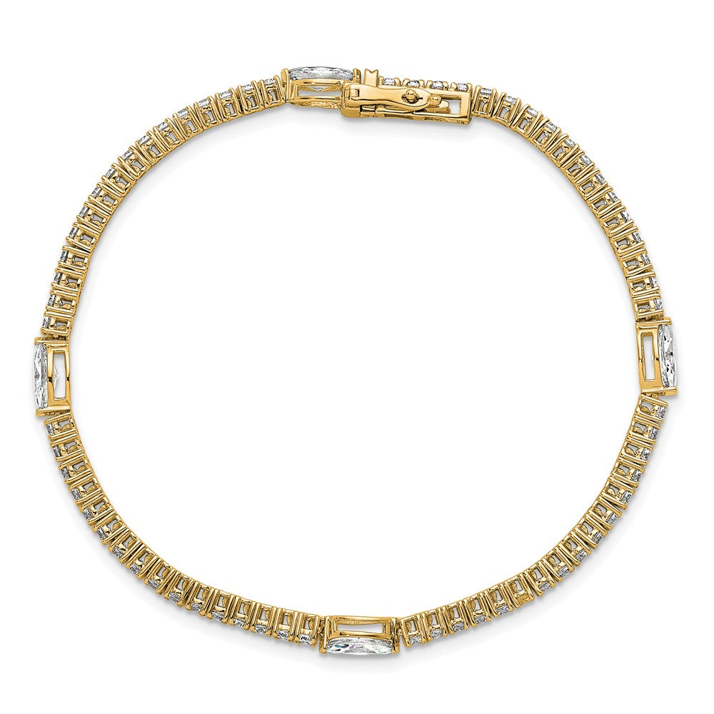 True Origin Lab Grown Diamond VS+ F+ Marquise Center 7 in Complete Bracelet