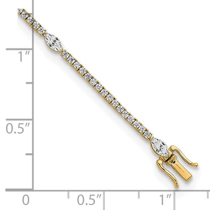 True Origin Lab Grown Diamond VS+ F+ Marquise Center 7 in Complete Bracelet