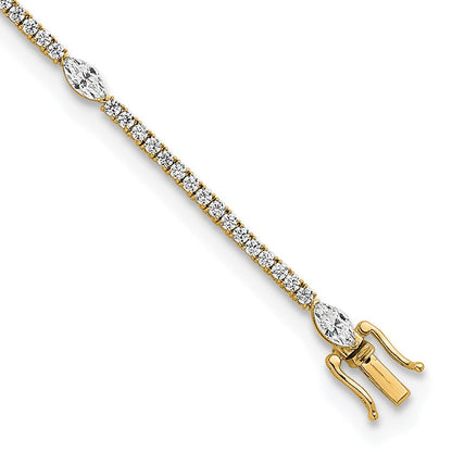 True Origin Lab Grown Diamond VS+ F+ Marquise Center 7 in Complete Bracelet