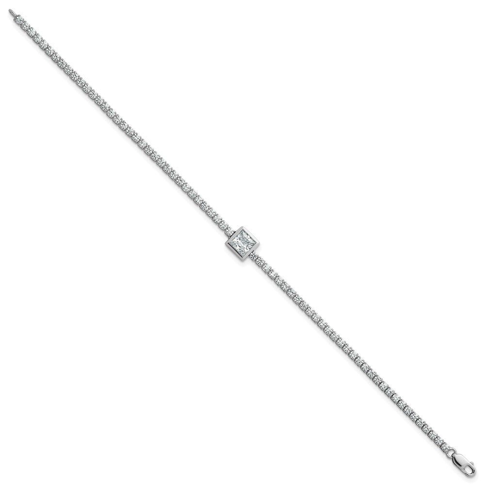 True Origin Lab Grown Diamond VS+ F+ Complete Princess Bezel-Set Tennis Bracelet