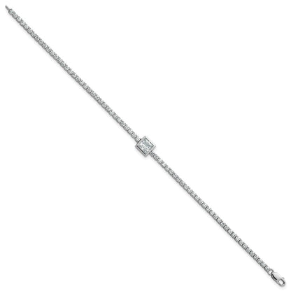 True Origin Lab Grown Diamond VS+ F+ Complete Princess Bezel-Set Tennis Bracelet