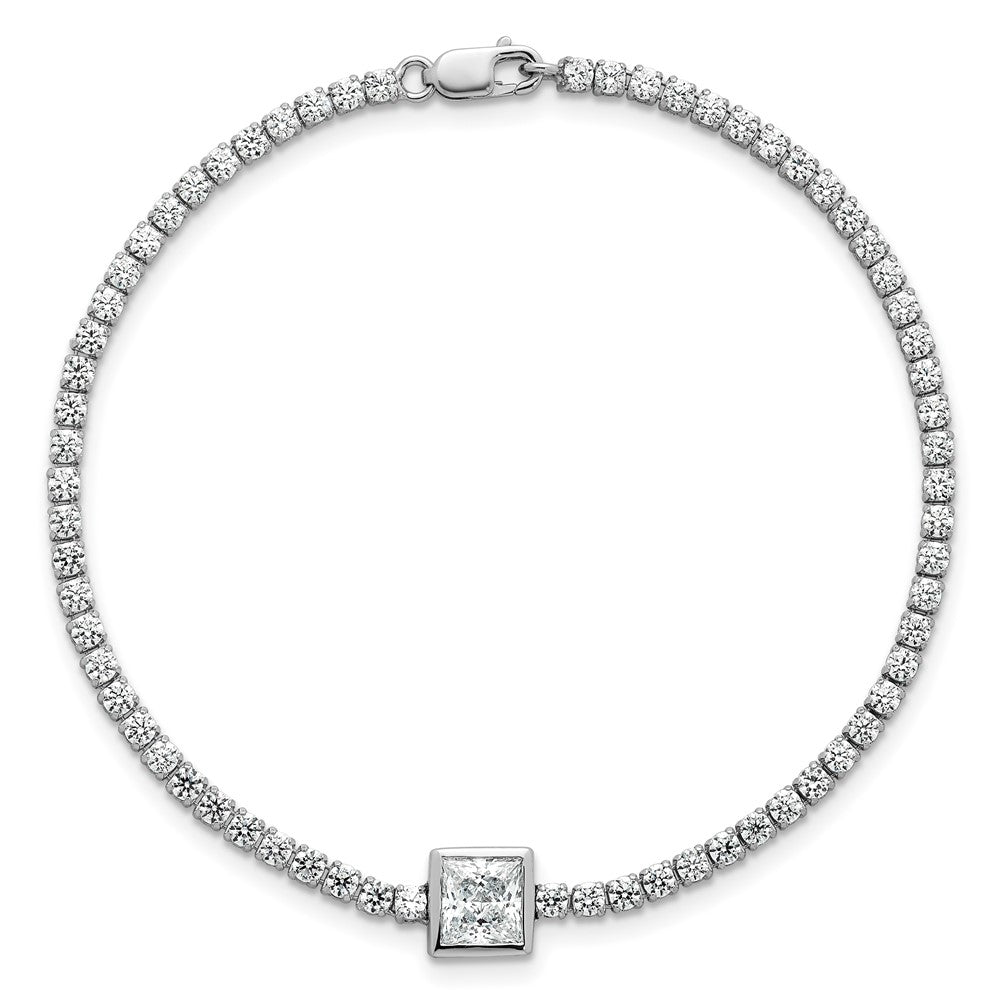 True Origin Lab Grown Diamond VS+ F+ Complete Princess Bezel-Set Tennis Bracelet