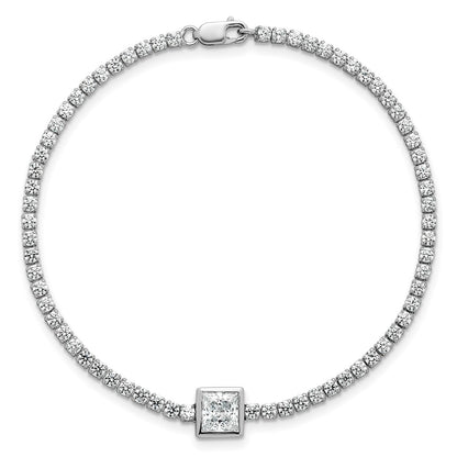 True Origin Lab Grown Diamond VS+ F+ Complete Princess Bezel-Set Tennis Bracelet