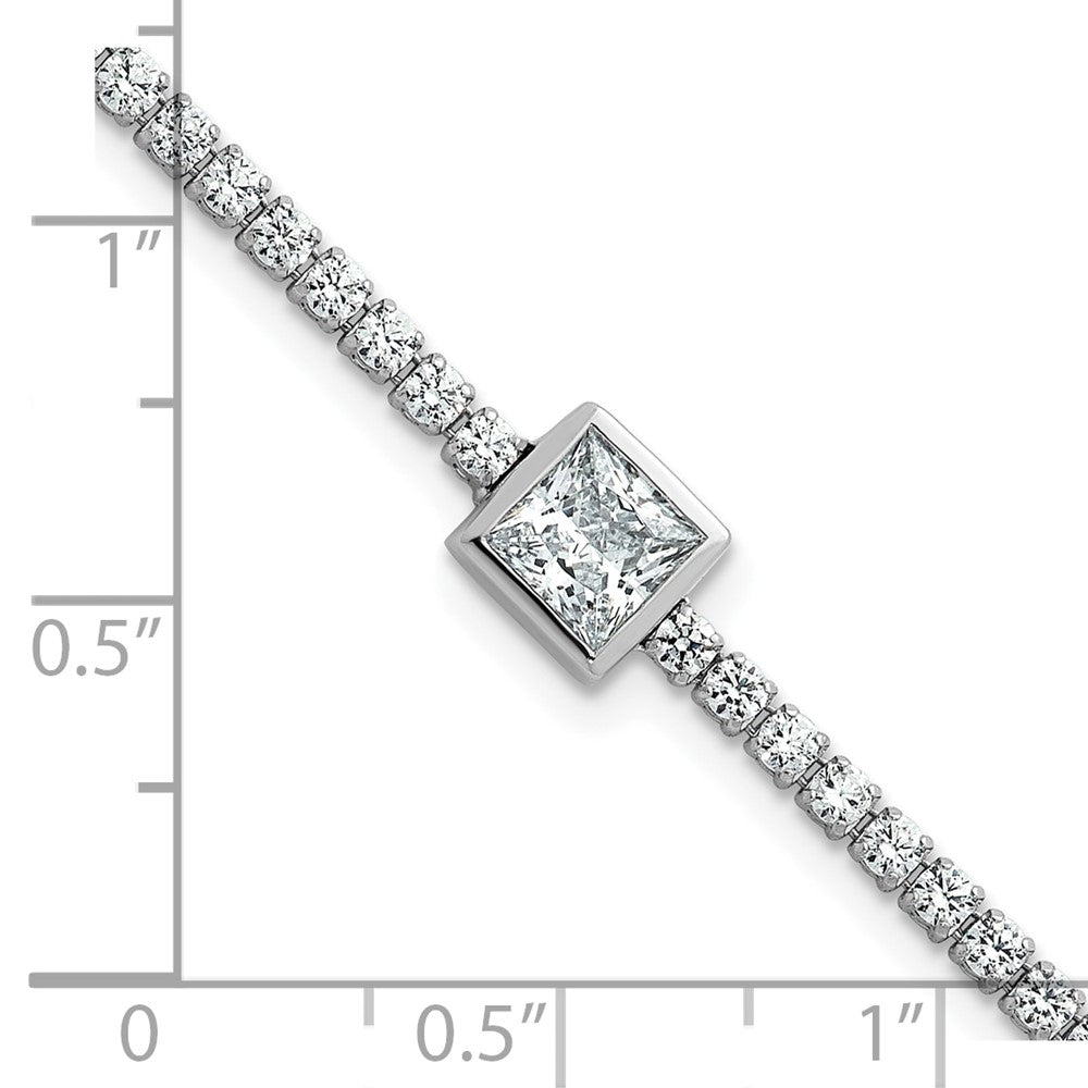 True Origin Lab Grown Diamond VS+ F+ Complete Princess Bezel-Set Tennis Bracelet