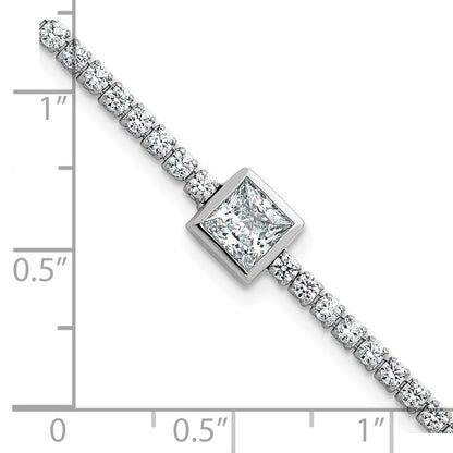 True Origin Lab Grown Diamond VS+ F+ Complete Princess Bezel-Set Tennis Bracelet