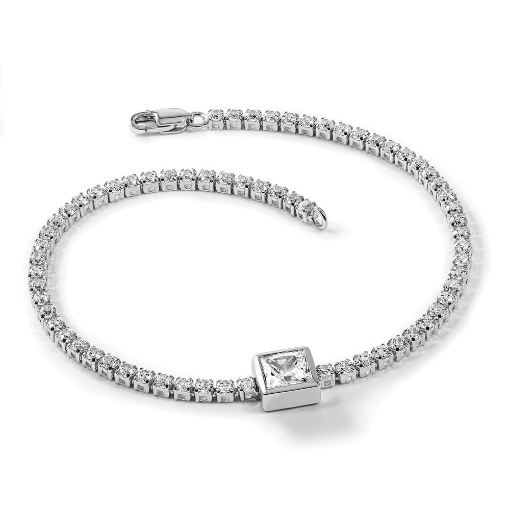True Origin Lab Grown Diamond VS+ F+ Complete Princess Bezel-Set Tennis Bracelet