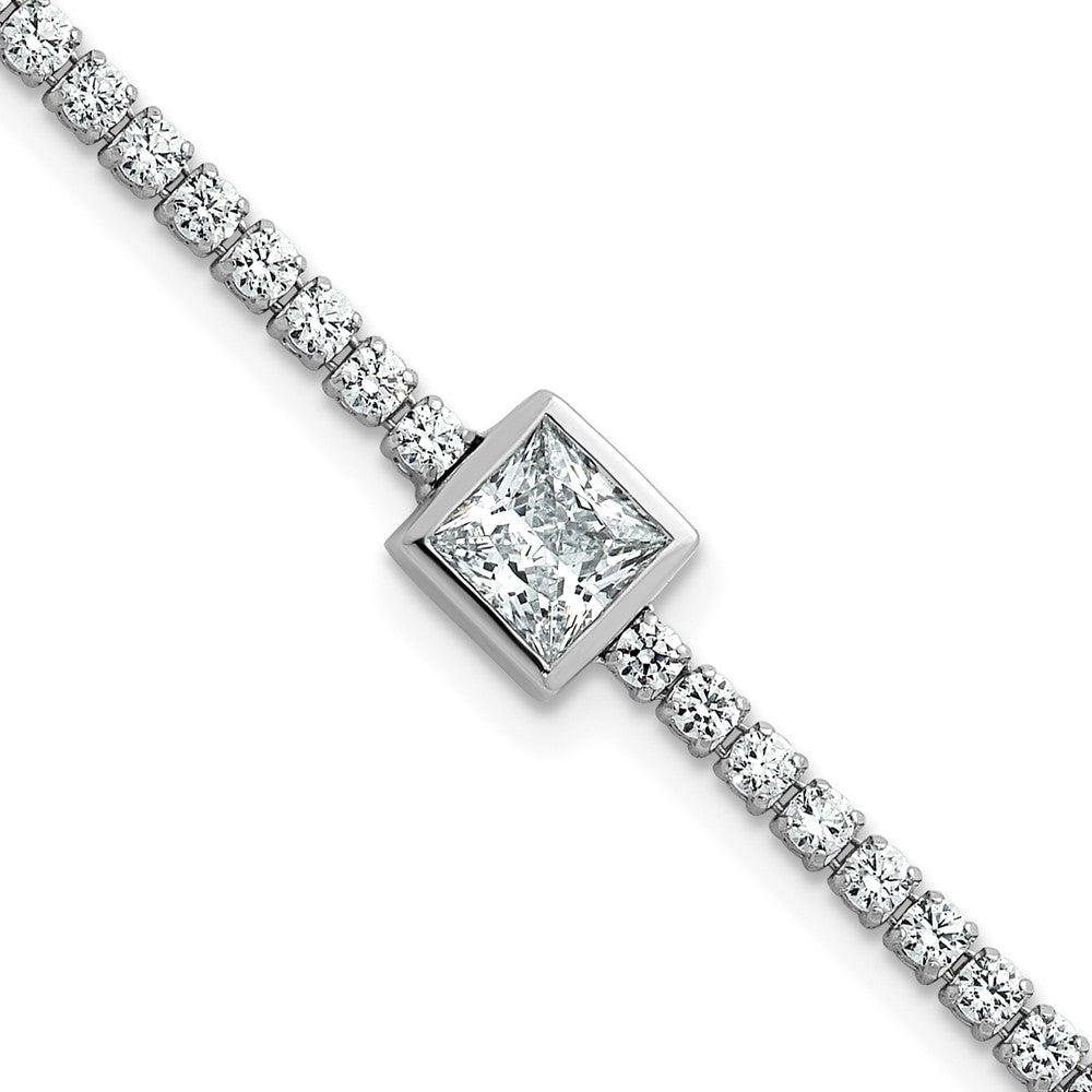 True Origin Lab Grown Diamond VS+ F+ Complete Princess Bezel-Set Tennis Bracelet